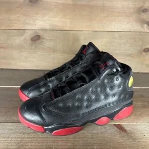nike air jordan 13 kids youth size 3 Y shoes black red basketball sneakers