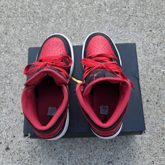 Nike Air Jordan Mid Black and Red Sneakers Youth Unisex 4.5Y