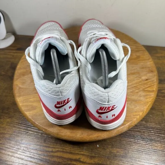 Nike Air Max 1 EM White Red Shoe Sneakers Men's Size‎ 11.5 554718-161