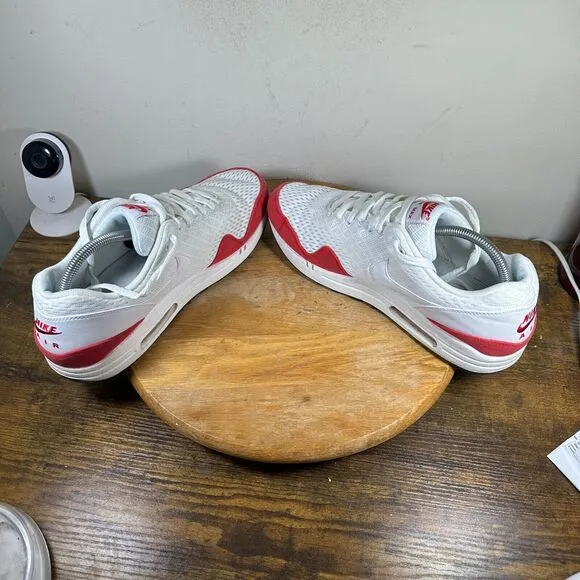 Nike Air Max 1 EM White Red Shoe Sneakers Men's Size‎ 11.5 554718-161