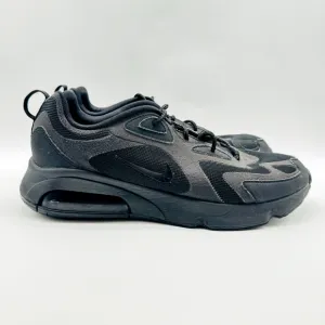 Nike Air Max 200 Mens 11 Triple Black Sneakers Athletic Running Trainers Shoes
