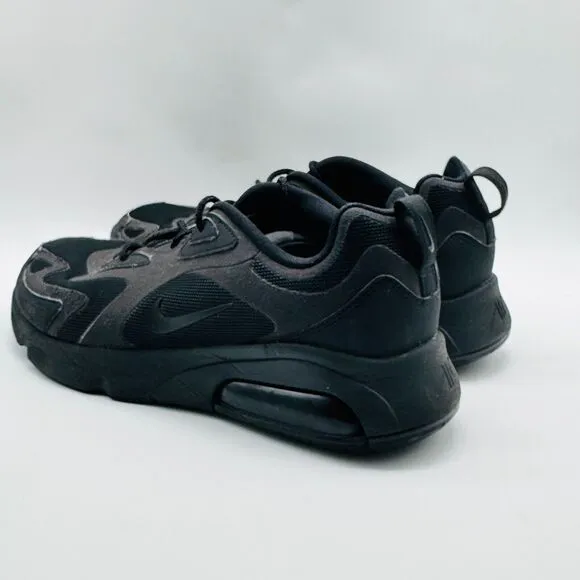 Nike Air Max 200 Mens 11 Triple Black Sneakers Athletic Running Trainers Shoes