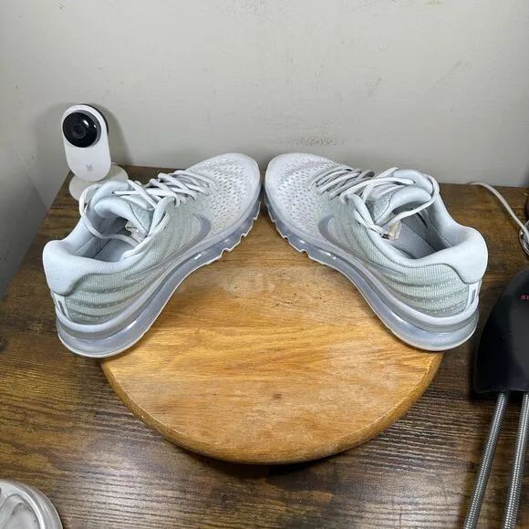 Nike Air Max 2017 White Platinum Grey Shoes Sneakers Men's‎ Size 8 849559-009