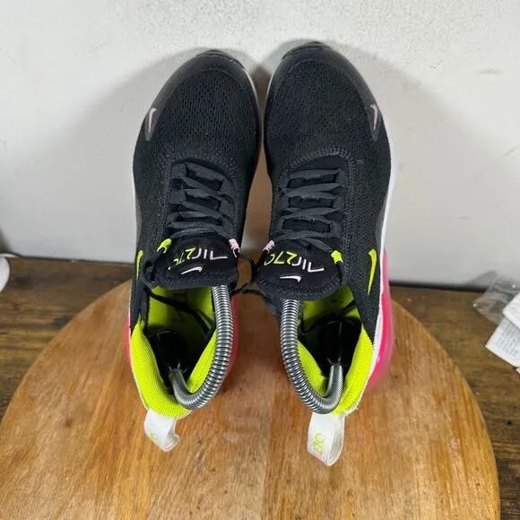 Nike Air Max 270 Black Cyber Pink Women's Size 6 Shoes Sneakers CI5770-001