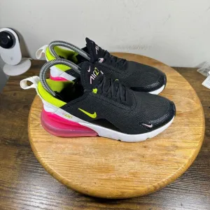 Nike Air Max 270 Black Cyber Pink Women's Size 6 Shoes Sneakers CI5770-001