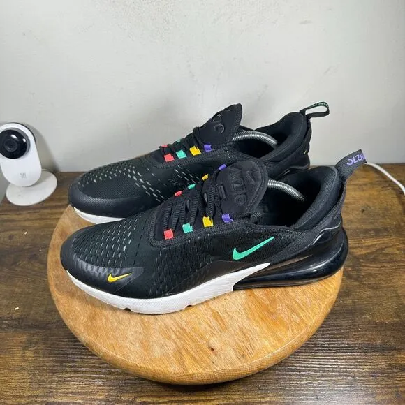 Nike Air Max 270 Black Multicolor Shoe Sneakers Men's Size 12‎ AH8050-023