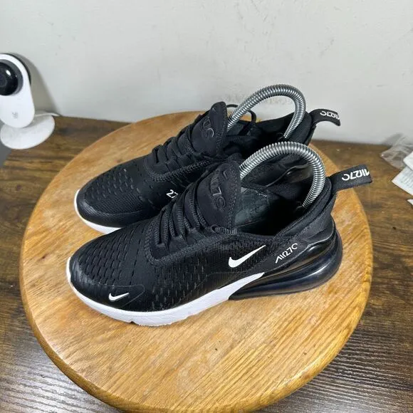 Nike Air Max 270 Black White Women's Size 6 Shoes Sneakers 943345-001