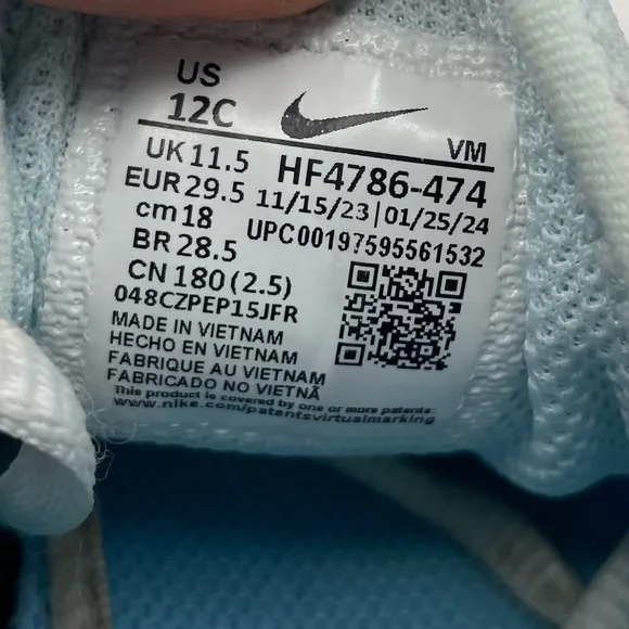Nike Air Max 270 Blue and Orange Sneakers kids 12C