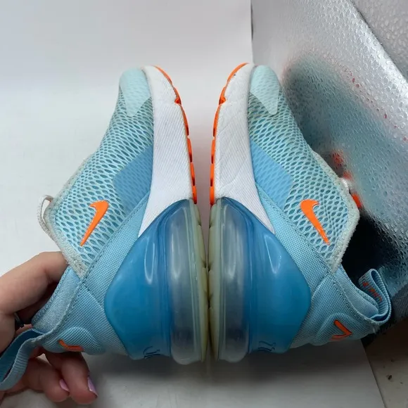 Nike Air Max 270 Blue and Orange Sneakers kids 12C