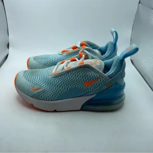 Nike Air Max 270 Blue and Orange Sneakers kids 12C