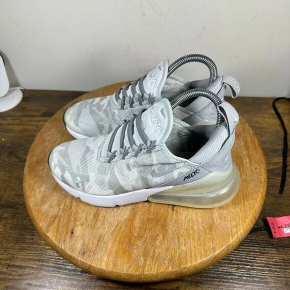 Nike‎ Air Max 270 Grey Camo Women's Size 6.5 Shoes Sneakers AR0499-004