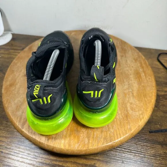 Nike Air Max 270 GS‎ Black Volt Shoe Sneakers Women's Size 8.5 943345-011