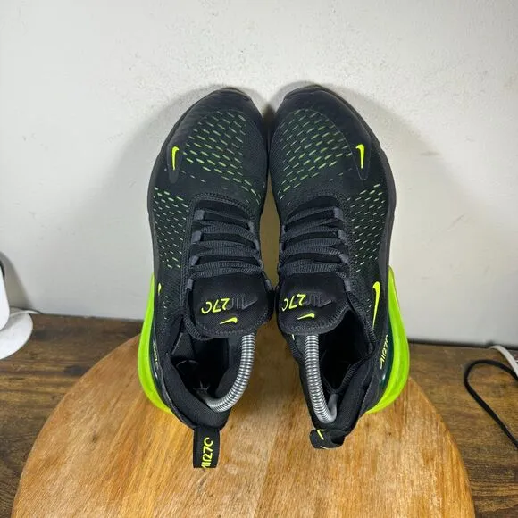 Nike Air Max 270 GS‎ Black Volt Shoe Sneakers Women's Size 8.5 943345-011