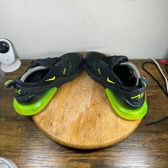 Nike Air Max 270 GS‎ Black Volt Shoe Sneakers Women's Size 8.5 943345-011