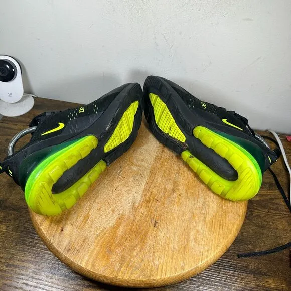 Nike Air Max 270 GS‎ Black Volt Shoe Sneakers Women's Size 8.5 943345-011