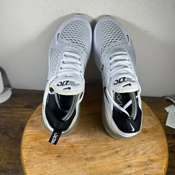 Nike Air Max 270 Men's Size 10 White Black Shoes Sneakers AH8050-100