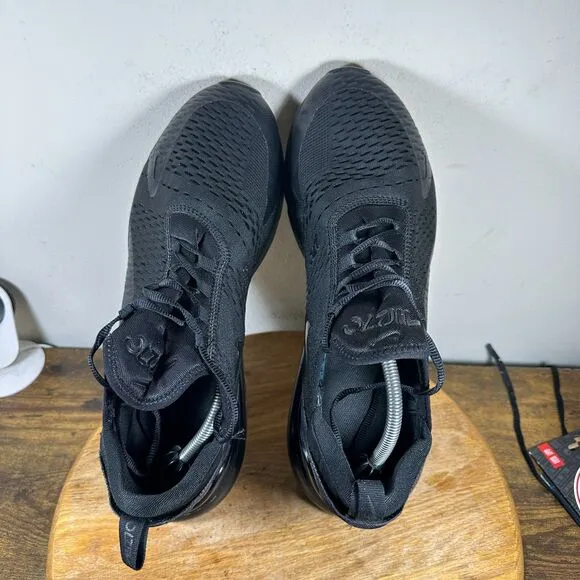 Nike Air Max 270 Mens Size 14 Triple Black Shoes Sneakers AH8050-005