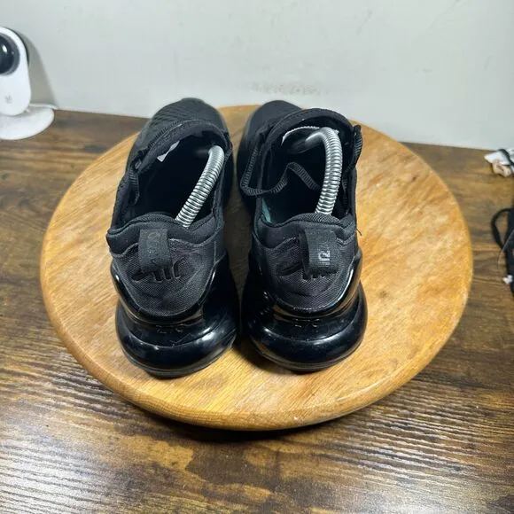 Nike Air Max 270 Mens Size 7 Triple Black Shoes Sneakers AH8050-005