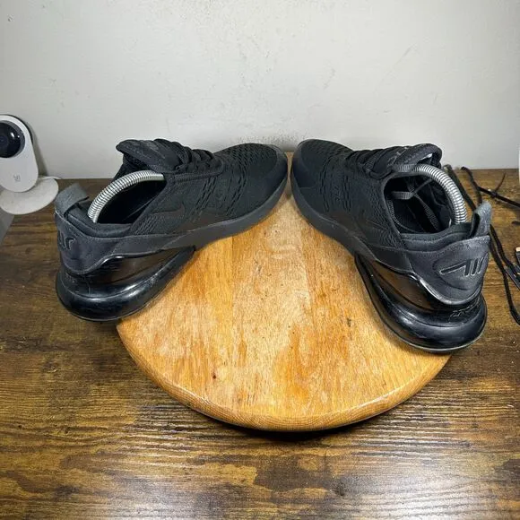 Nike Air Max 270 Mens Size 8.5 Triple Black Shoes Sneakers AH8050-005