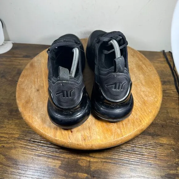 Nike Air Max 270 Mens Size 8.5 Triple Black Shoes Sneakers AH8050-005