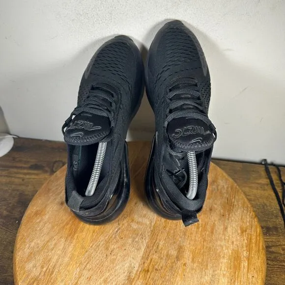 Nike Air Max 270 Mens Size 8.5 Triple Black Shoes Sneakers AH8050-005