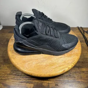 Nike Air Max 270 Mens Size 8.5 Triple Black Shoes Sneakers AH8050-005
