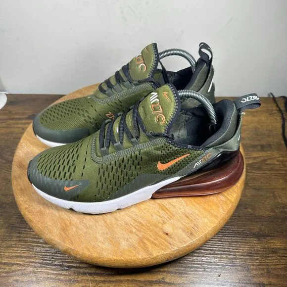Nike Air Max 270 Rough Green Hot Curry Men's Size 9.5 Shoes Sneakers DQ4686-300