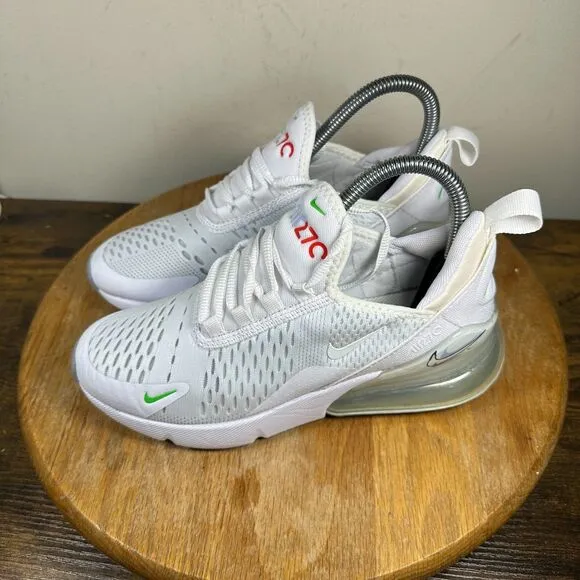 Nike Air Max 270 Swoosh Pack White Shoe Sneakers Women's Size 6 DM9474-100
