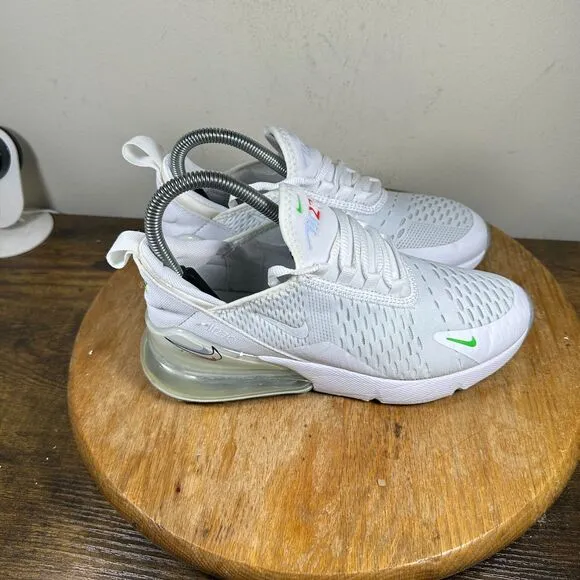 Nike Air Max 270 Swoosh Pack White Shoe Sneakers Women's Size 6 DM9474-100