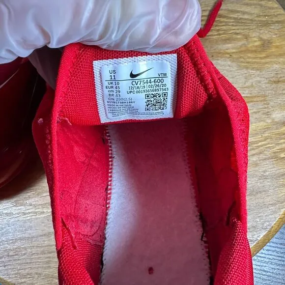 Nike Air Max 270 Varsity Red Men's Size 11 Shoe Sneakers CV7544-600