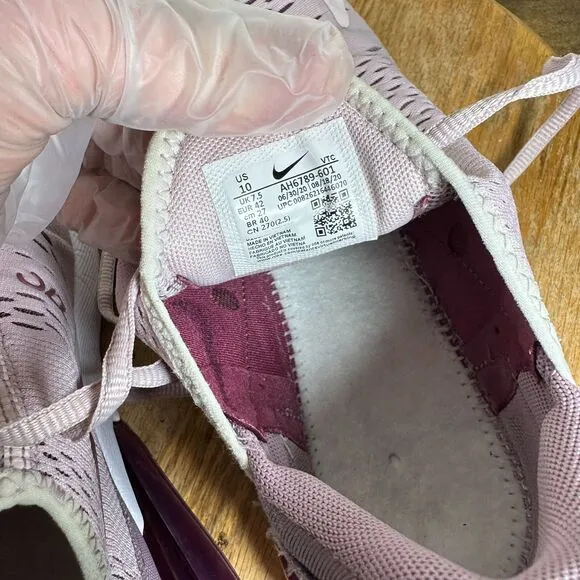 Nike Air Max 270 White Soft Pink Women's Size 10 Shoes Sneakers AH6789-601