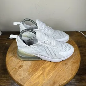 Nike Air Max 270 Women's Size 7 White Silver Shoe‎ Sneakers 943345-103