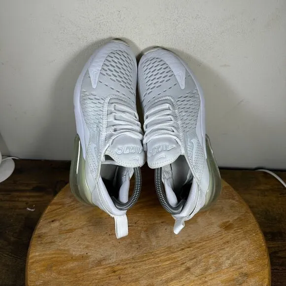 Nike Air Max 270 Women's Size 7 White Silver Shoe‎ Sneakers 943345-103