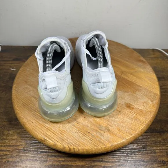Nike Air Max 270 Women's Size 7 White Silver Shoe‎ Sneakers 943345-103
