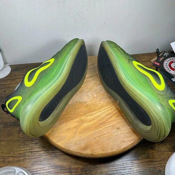Nike Air Max 720 Black Crimson Volt Neon Mens Size 12 Shoes Sneakers AO2924-008