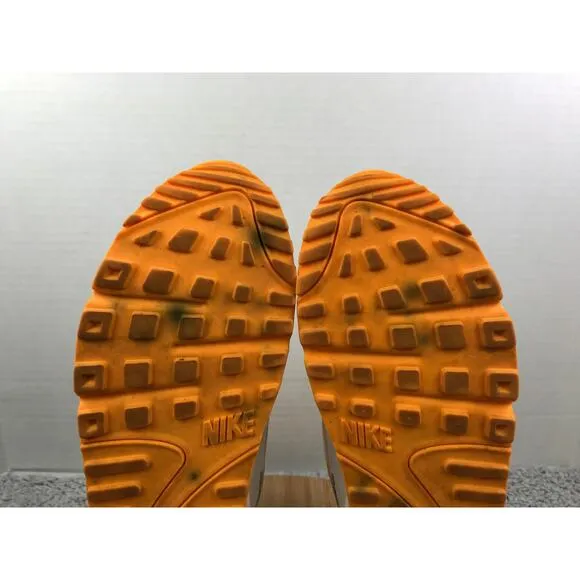 Nike Air Max 90 Laser Orange White Athletic Casual Sneakers Mens 11.5 DH0276-100