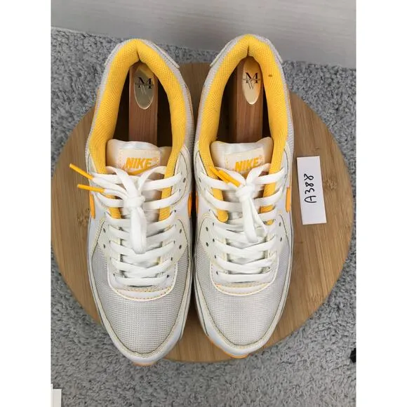 Nike Air Max 90 Laser Orange White Athletic Casual Sneakers Mens 11.5 DH0276-100