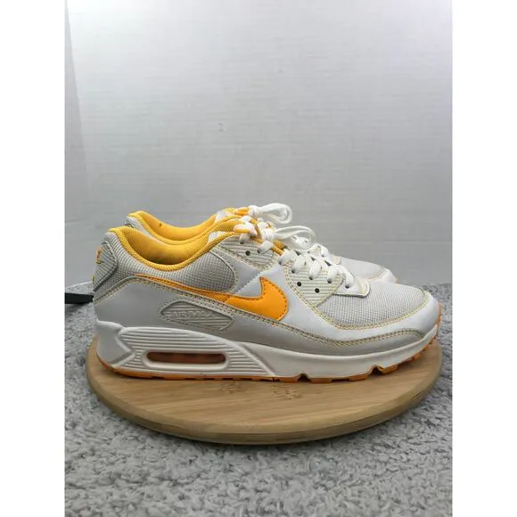 Nike Air Max 90 Laser Orange White Athletic Casual Sneakers Mens 11.5 DH0276-100