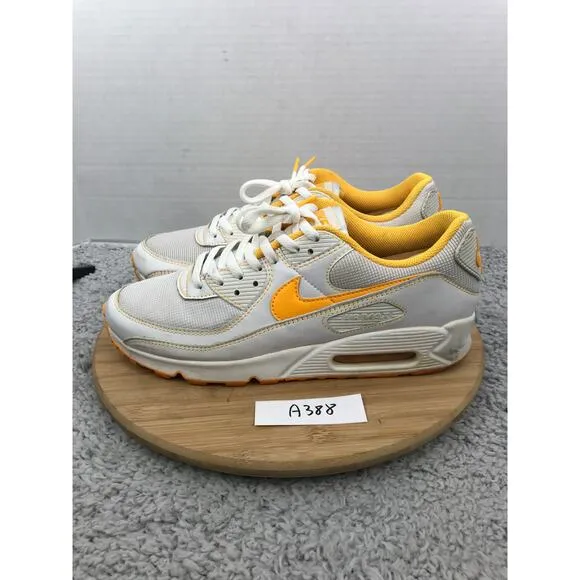 Nike Air Max 90 Laser Orange White Athletic Casual Sneakers Mens 11.5 DH0276-100