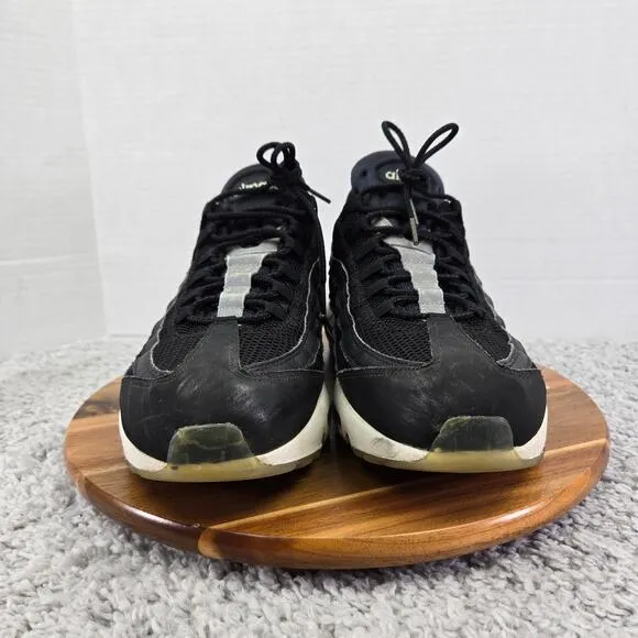 Nike Air Max 95 Black Reflect Silver Athletic Daily Sneakers Mens 13 749766-040
