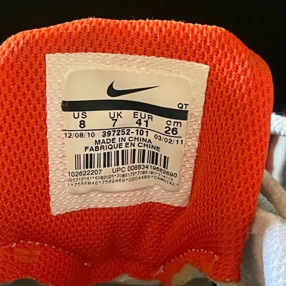 Nike Air Max 95 Gray Orange Sneakers with Wave Panels