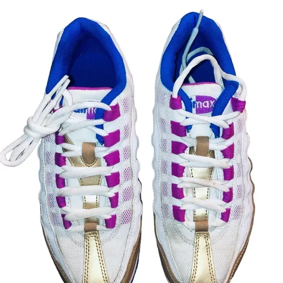 Nike Air Max 95 LE GS Peanut Butter Jelly Sneakers 310830-120 Youth 5.5Y
