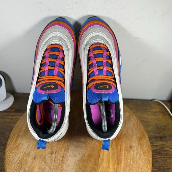 Nike Air Max 97 Air Fuchsia White Blue Shoes Sneakers Men's Size 10.5 CW6992-100