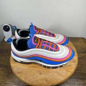 Nike Air Max 97 Air Fuchsia White Blue Shoes Sneakers Men's Size 10.5 CW6992-100