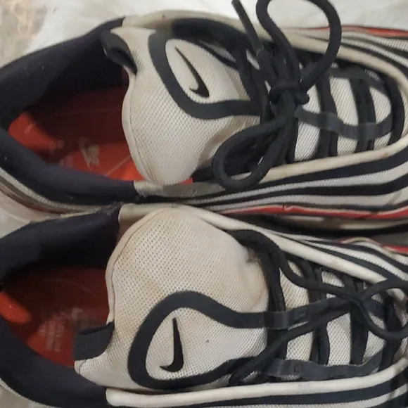 Nike  Air Max 97 Chicago Bulls Black and Red Sneakers with Ripple Design