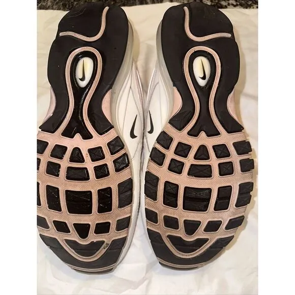 Nike Air Max 97 Shoes Women's Size 10 White &quot;Pink Cream‎ Summit&quot; DA9325-100