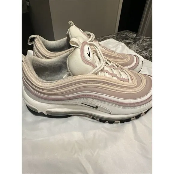 Nike Air Max 97 Shoes Women's Size 10 White &quot;Pink Cream‎ Summit&quot; DA9325-100