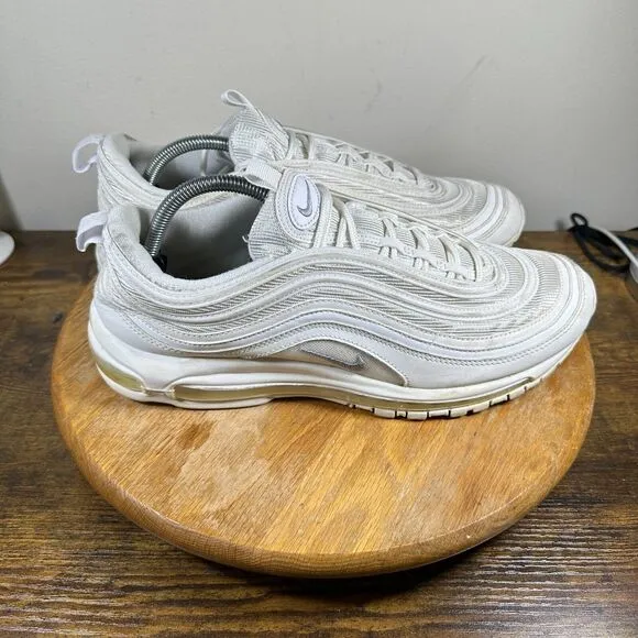 Nike Air Max 97 Triple White‎ Wolf Gray Mens Size 12 Shoes Sneakers 921826-101