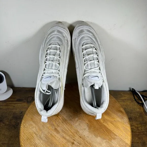 Nike Air Max 97 Triple White‎ Wolf Gray Mens Size 12 Shoes Sneakers 921826-101