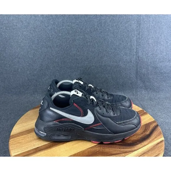 Nike Air Max Excee Black Sport Red Silver White Sneakers DM0832-001 Men's 10